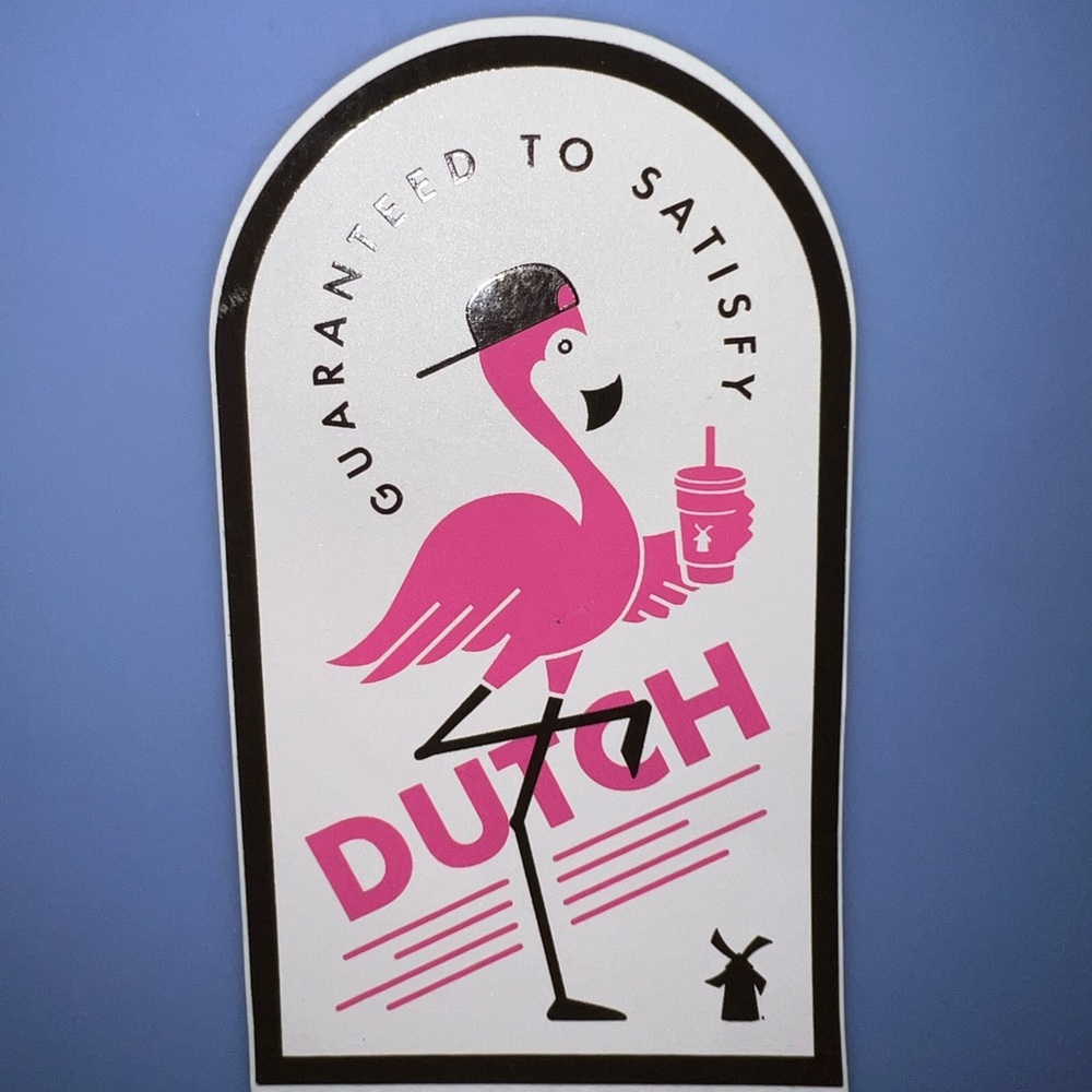 Pink Flamingo Dutch Bros Sticker🦩